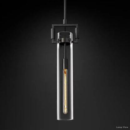 Machinist Glass Cylinder Pendant Light