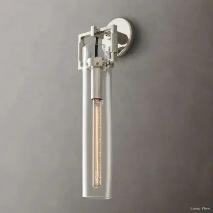 Machinist Glass Cylinder Wall Sconce