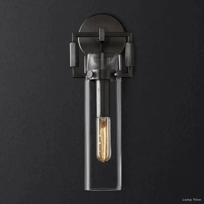 Machinist Glass Cylinder Wall Sconce