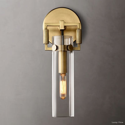 Machinist Glass Cylinder Wall Sconce
