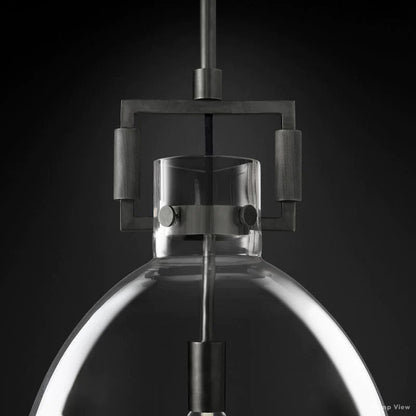 Machinist Glass Cloche Pendant Light
