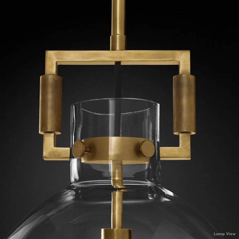 Machinist Glass Cloche Pendant Light