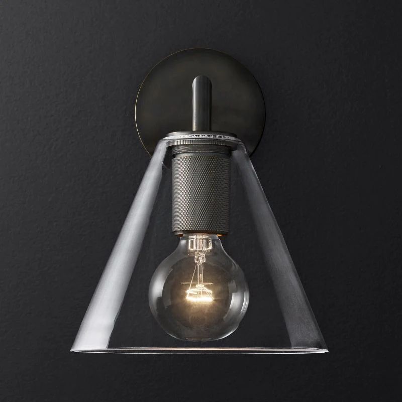 Utilitaire Funnel Wall Sconce