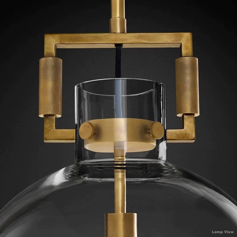 Machinist Glass Globe Pendant Light