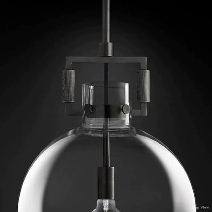 Machinist Glass Globe Flush Mount