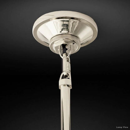 Machinist Milk Glass Cloche Pendant Light