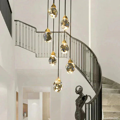 Angle Multi-Lights Round Chandelier