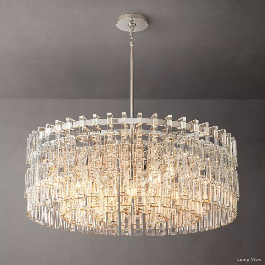 Marignan Chain Crystal Round Chandelier 36"