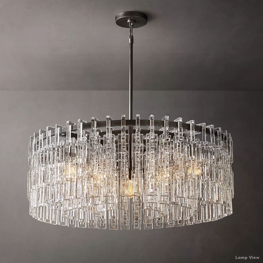 Marignan Chain Crystal Round Chandelier 36"