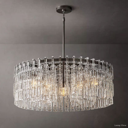 Marignan Chain Crystal Round Chandelier 36"
