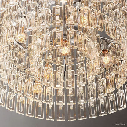 Marignan Chain Crystal Round Chandelier 36"