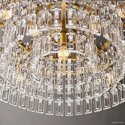 Marignan Chain Crystal Round Chandelier 36"