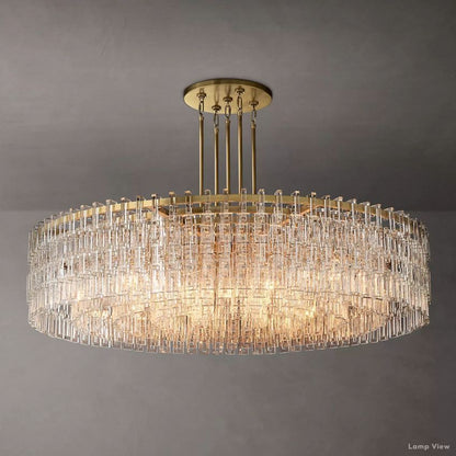 Marignan Chain Crystal Round Chandelier 60"