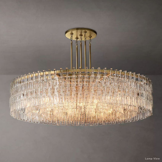 Marignan Chain Crystal Round Chandelier 60"
