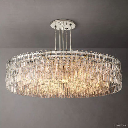 Marignan Chain Crystal Round Chandelier 60"