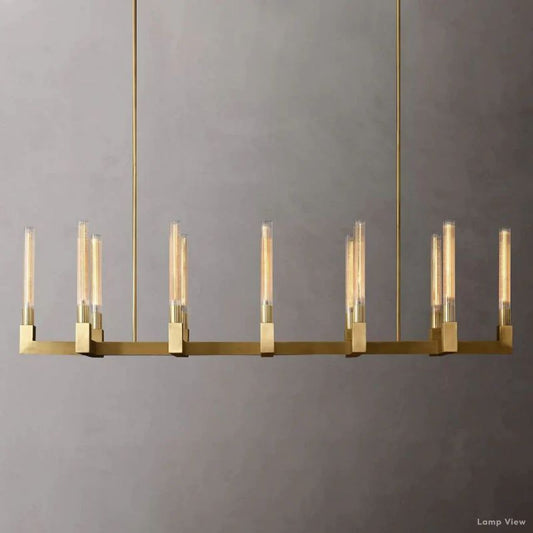 Cannele Beaux Arts Linear Chandelier 67"