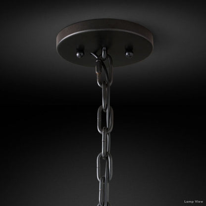 Harlow Mitered Crystal Round Chandelier 31"