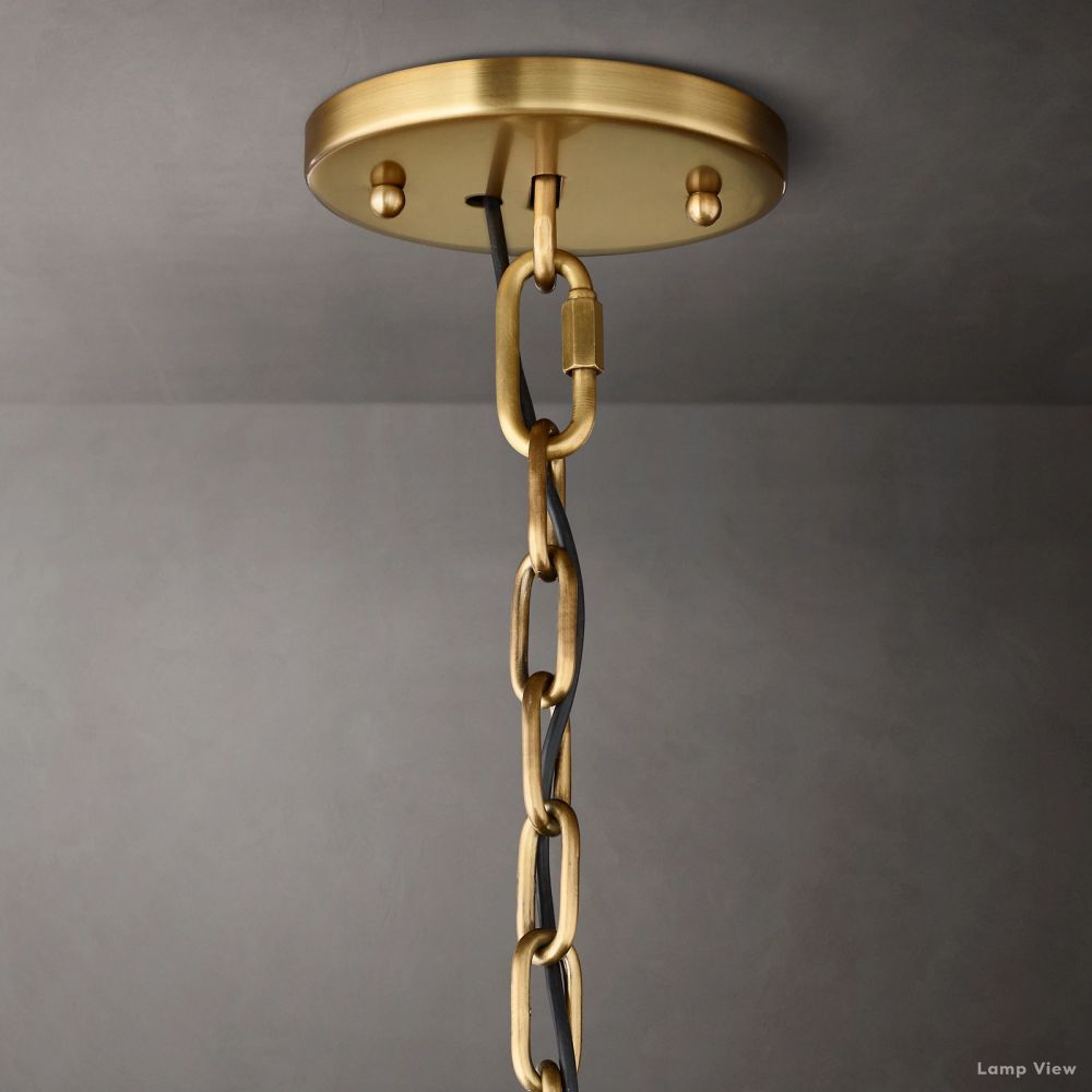 Harlow Mitered Crystal Round Chandelier 19"