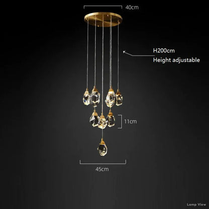 Angle Multi-Lights Round Chandelier