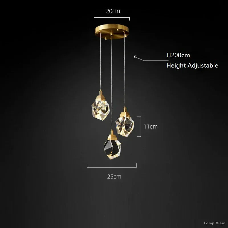 Angle Multi-Lights Round Chandelier