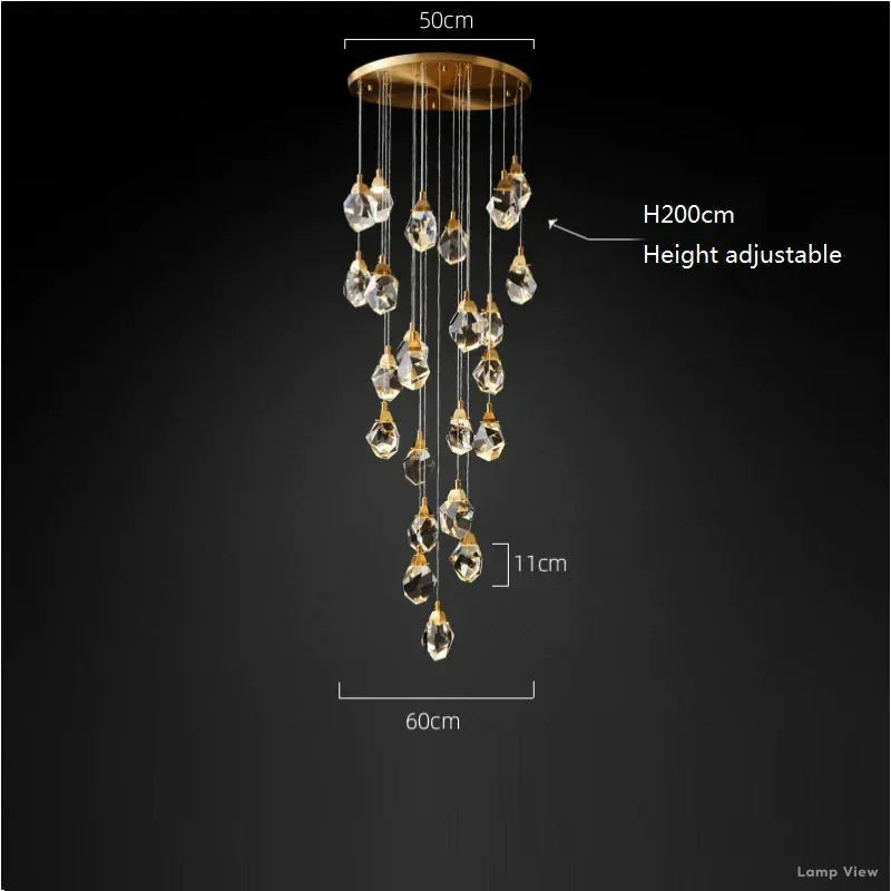 Angle Multi-Lights Round Chandelier
