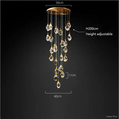 Angle Multi-Lights Round Chandelier
