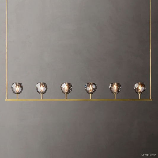 Boule Spherical Cristal Linear Chandelier 60"