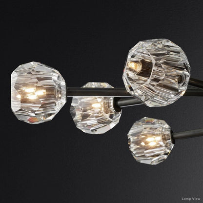 Boule Spherical Cristal Oval Chandelier 72"