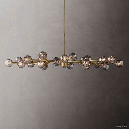 Boule Spherical Cristal Oval Chandelier 72"