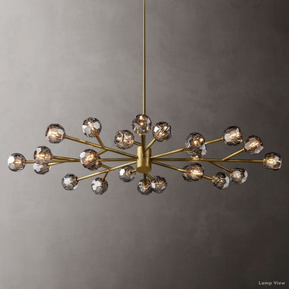Boule Spherical Cristal Oval Chandelier 72"