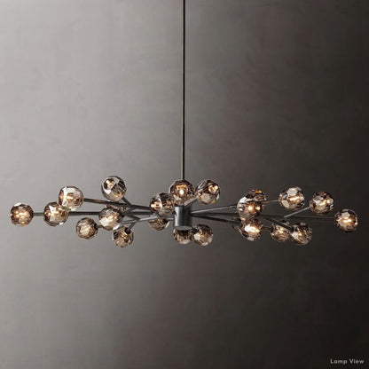 Boule Spherical Cristal Oval Chandelier 72"