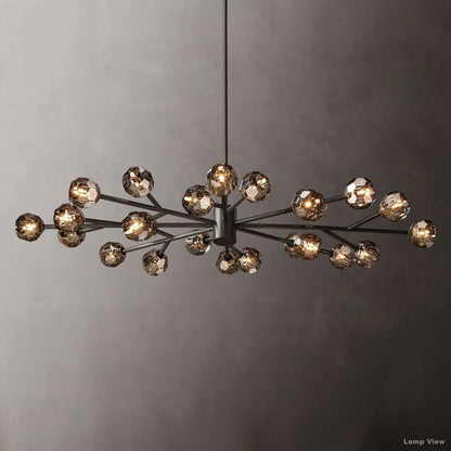 Boule Spherical Cristal Oval Chandelier 72"