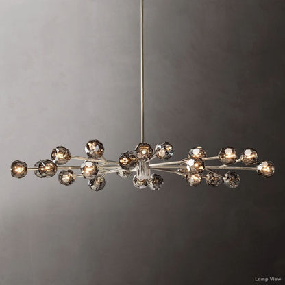 Boule Spherical Cristal Oval Chandelier 72"
