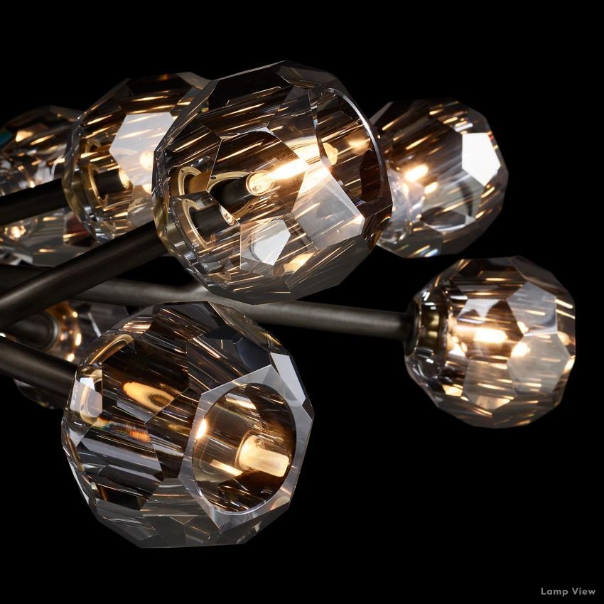 Boule Spherical Cristal Oval Chandelier 72"