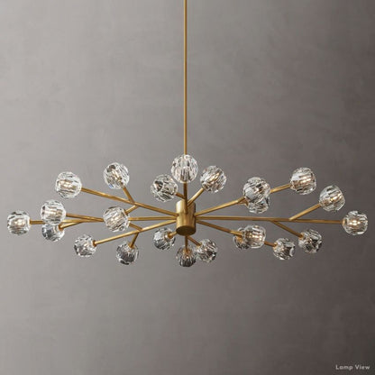 Boule Spherical Cristal Oval Chandelier 72"