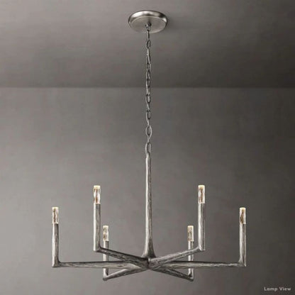 Thaddeus Forged Metal Round Chandelier 36"