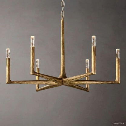 Thaddeus Forged Metal Round Chandelier 36"