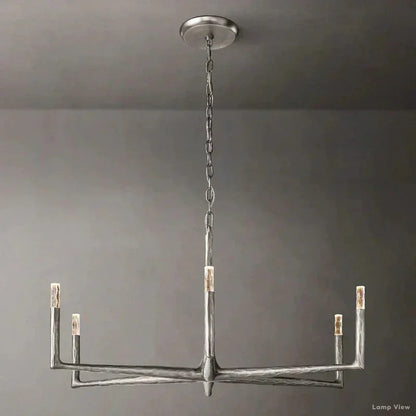 Thaddeus Forged Metal Round Chandelier 48"