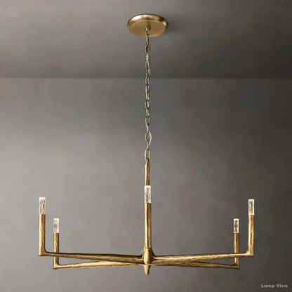 Thaddeus Forged Metal Round Chandelier 48"
