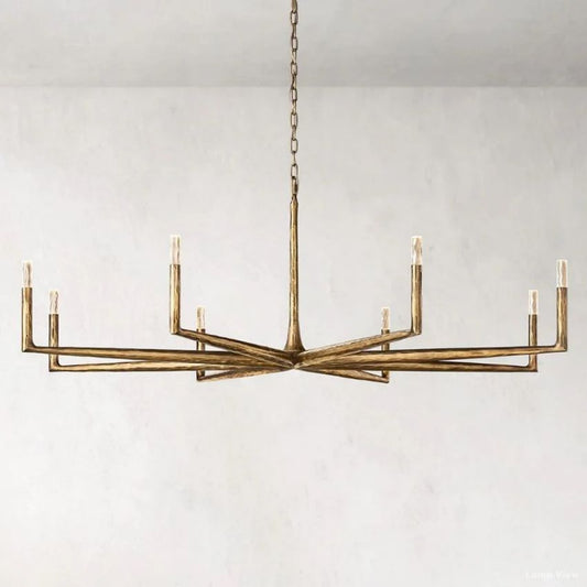 Thaddeus Forged Metal Round Chandelier 72"