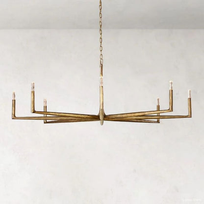 Thaddeus Forged Metal Round Chandelier 72"