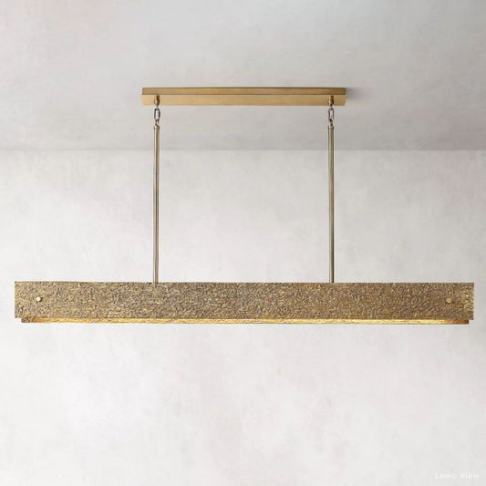 Vouvray Cast Surface Linear Chandelier 72"