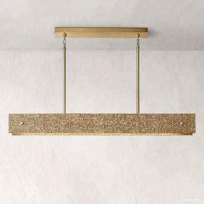 Vouvray Cast Surface Linear Chandelier 54"