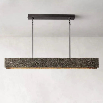 Vouvray Cast Surface Linear Chandelier 54"