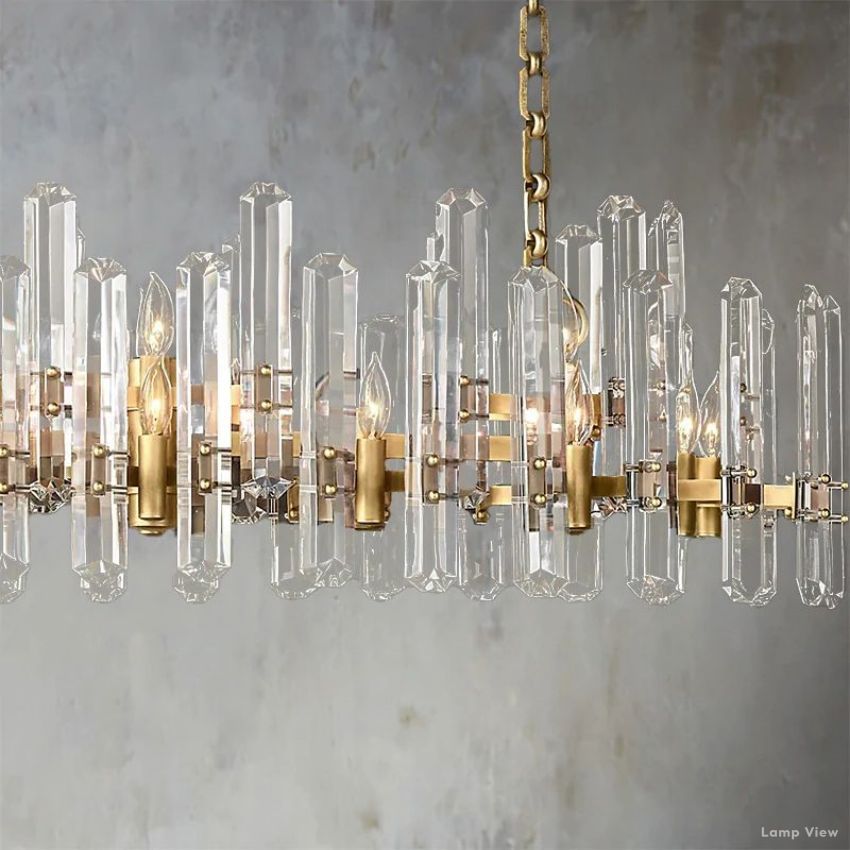Mirello Pristine Crystal Linear Chandelier 72"