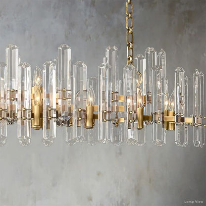 Mirello Pristine Crystal Linear Chandelier 72"
