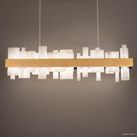 Alabaster LED Linear Chandelier - Lamplives