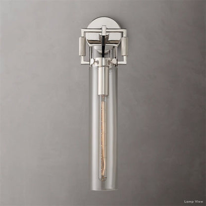Machinist Glass Cylinder Wall Sconce