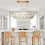 Ghiaccio Textured Oval Chandelier